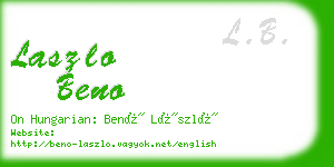 laszlo beno business card